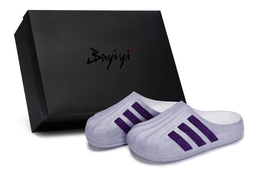 Adidas Originals AdiFOM SUPERSTAR MULE Abrasion Resistant Closed Toe Slippers Unisex Purple