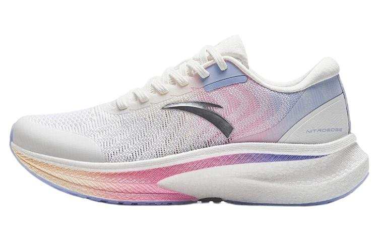Anta Champion Series Fabric Slip Resistant Abrasion Resistant Low top Running Shoes Women's White Blue Pink