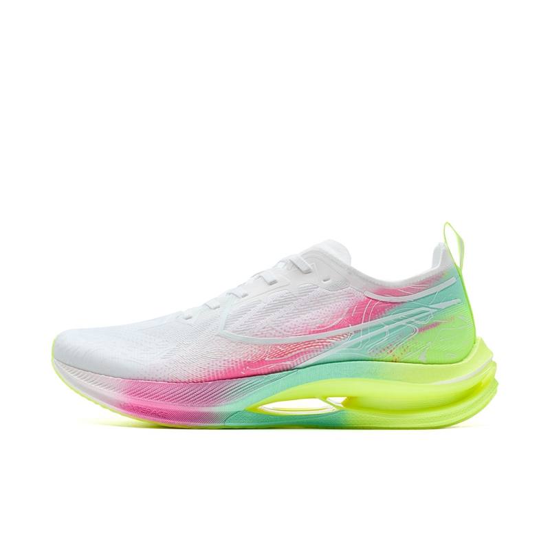 XTEP Slip Resistant Abrasion Resistant Coverage Low top Casual Running Shoes Men's White Pink Green