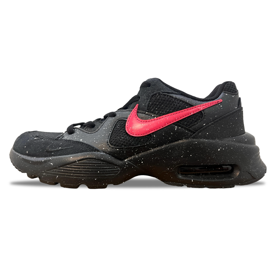 Nike Nike Air Max Fusion Abrasion Resistant Breathable Low top Marathon Running Shoes Unisex Black Red