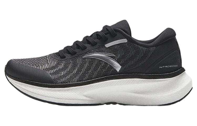 Anta Slip Resistant Abrasion Resistant Low top Running Shoes Women's Black White