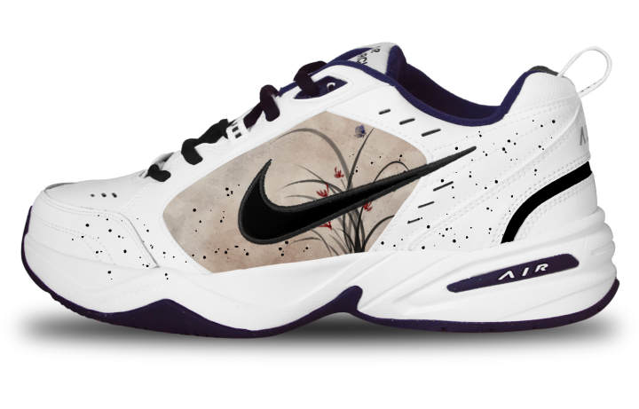 Nike Nike Air Monarch 4 Orchid Zhi Thermal Coverage Low top Chunky Sneakers Unisex Black White