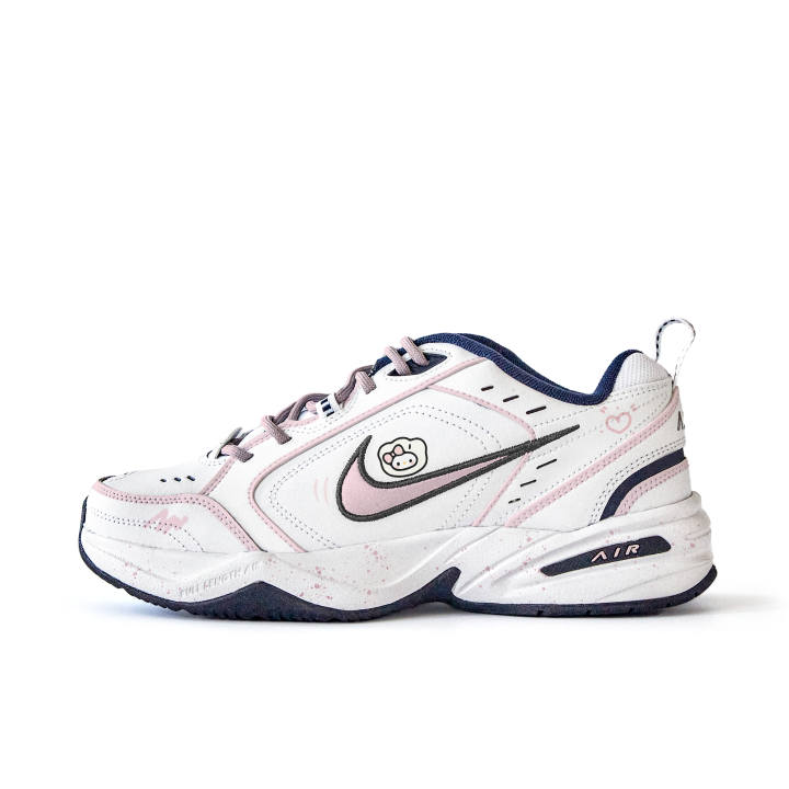 Nike Nike Air Monarch 4 Slip Resistant Abrasion Resistant Low top Chunky Sneakers Unisex White Pink
