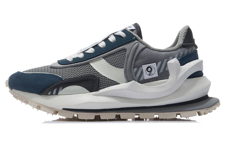 Li-Ning Li Ning Fangyuan Eternal Running Shoes Women's Low Top Shark Gray/Leather Gray Blue/Haze Gray