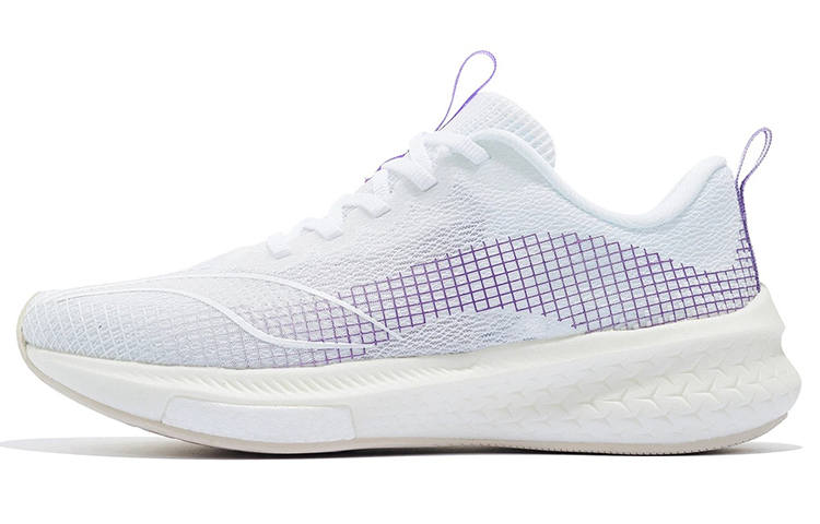 Li-Ning Li Ning Red Hare 5 Pro Reflective Breathable And Resilient Low top Running Shoes Women's White Purple