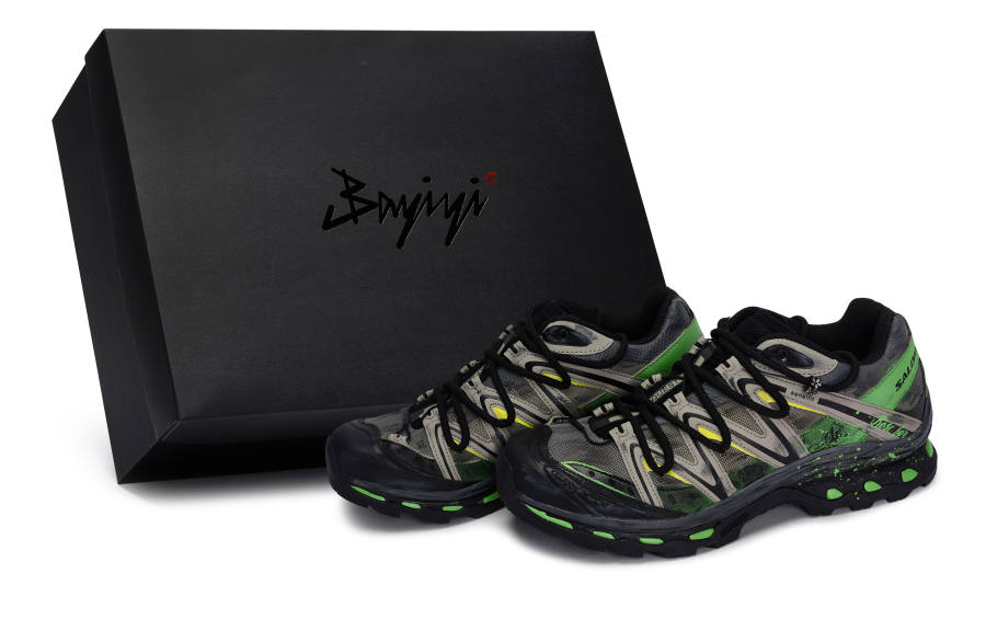 SALOMON XT Quest 811 Manufacturing, Fluorescent Flower Sea, Special Shoe Box Abrasion Resistant Low top Outdoor Shoes