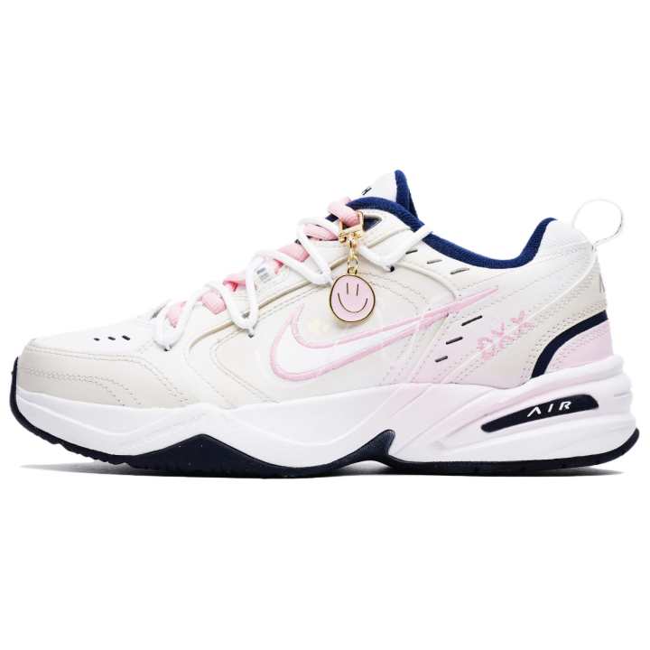 Nike Nike Air Monarch 4 Anti-Slip And Wear-Resistant Support Height Increasing Low-Top Chunky Sneakers Unisex Gray Pink