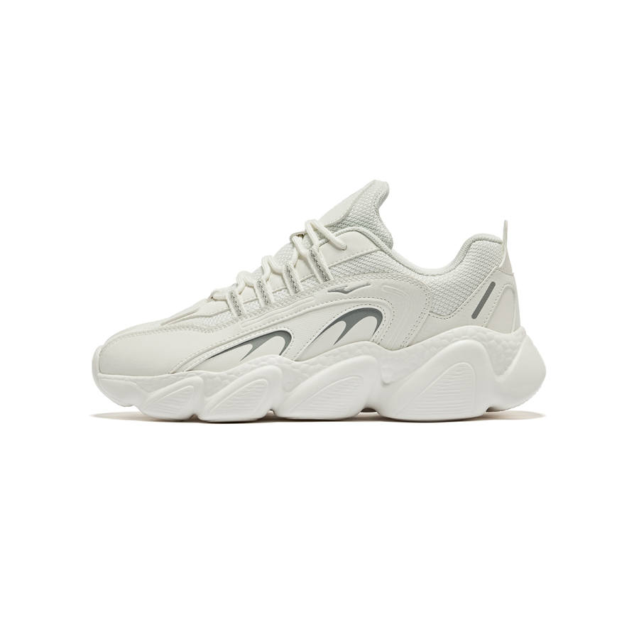 Erke Balance High top Couple Running Shoes Women's Microcrystal White