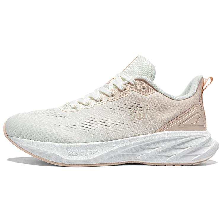 361° Abrasion Resistant Slip Resistant Low top Casual Sprint Running Shoes Women's White Pink