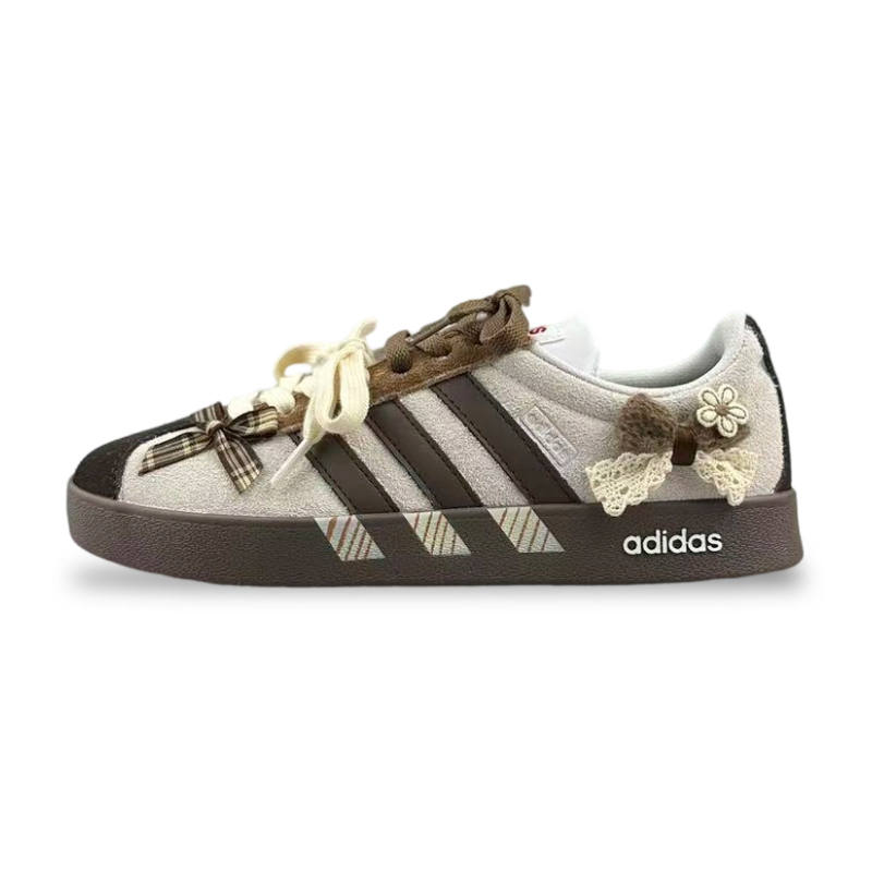 Adidas Adidas VL COURT 2.0 Abrasion Resistant Low top German Army Trainers Women's Beige