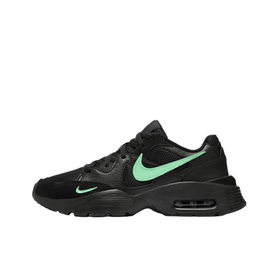 Nike Nike Air Max Fusion Cushioning Abrasion Resistant Breathable Low top Running Shoes Men's Black Green