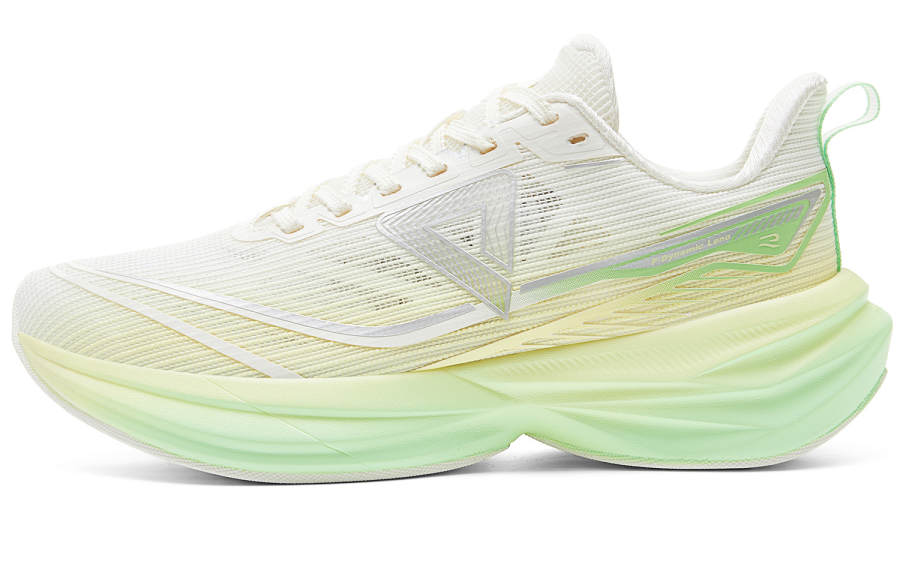 PEAK Cushioning Rebound Abrasion Resistant Slip Resistant Low top Running Shoes Women's White Yellow Green