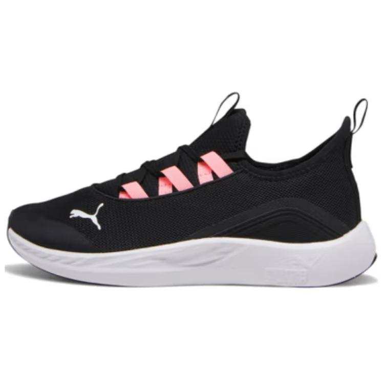 PUMA Slip Resistant, Abrasion Resistant, Breathable Low top Casual Running Shoes Women's Black Pink White