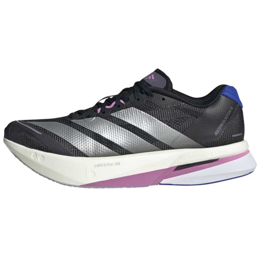 Adidas Adidas Adizero Boston 13 Abrasion Resistant Breathable Low top Running Shoes Women's Black Silver
