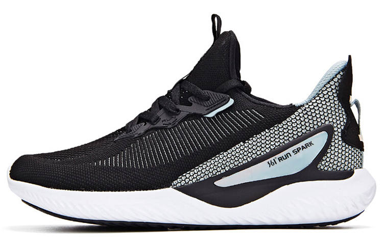 361° Knitted Fabric Slip Resistant, Breathable, And Lightweight Low top Running Shoes Women's Black Green