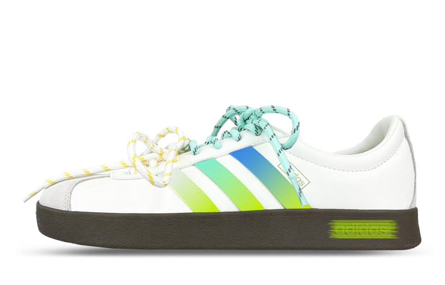 Adidas Adidas VL COURT 2.0 Abrasion Resistant Breathable Low top Skateboard Shoes Unisex White Green