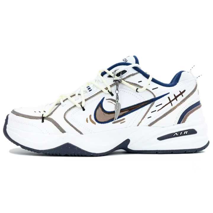 Nike Nike Air Monarch 4 Feathered Wings Cow Split Leather Slip Resistant Lightweight Height Increasing Cushioning Breathable