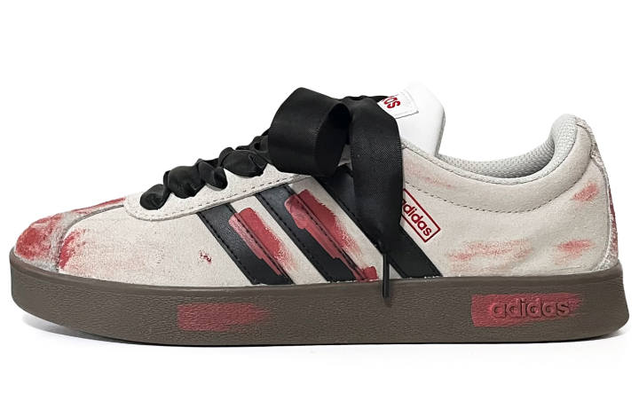 Adidas Adidas VL COURT 2.0 Abrasion Resistant Low top Skateboard Shoes Unisex Light Gray