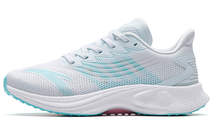 Anta MACH 2.0 Cushioned Anti-Slip Wear-Resistant Breathable Lightweight Low-Top Running Shoes Women's White Blue