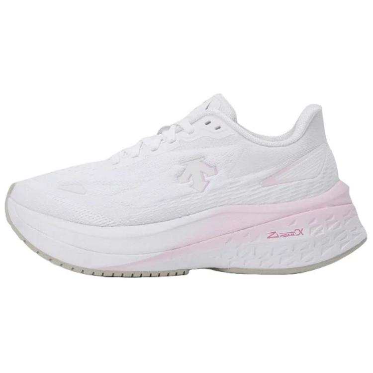 DESCENTE Abrasion Resistant Lightweight Low top Casual Running Shoes Women's White Pink