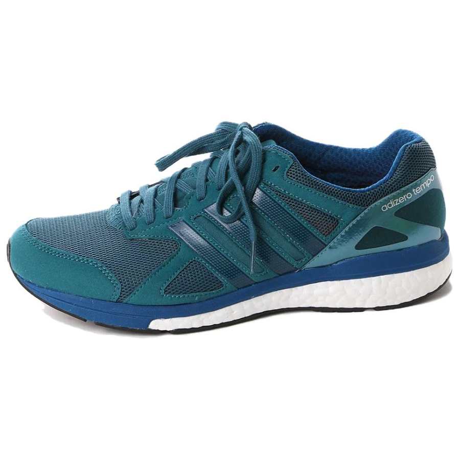 Adidas Adidas Adizero Slip Resistant Abrasion Resistant Low top Marathon Running Shoes Men's Gray Blue
