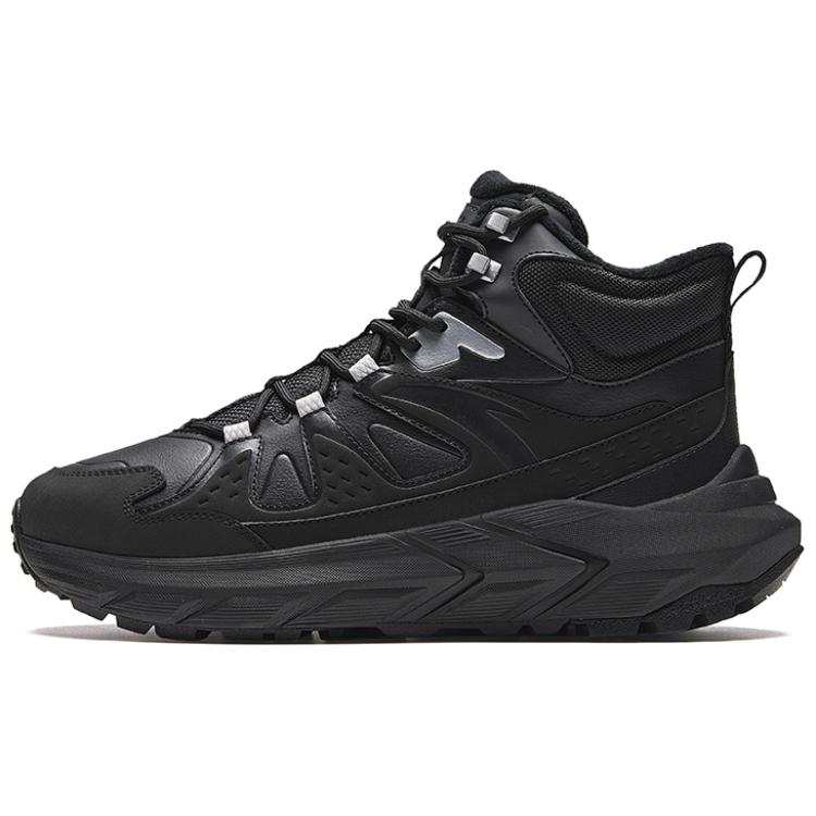 Anta Boundary Exploration Abrasion Resistant Mid top Outdoor Shoes Men's Black