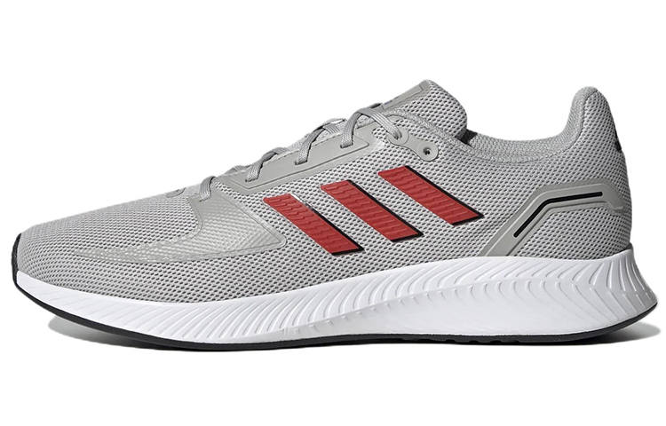 Adidas Adidas Runfalcon 2.0 Comfortable Fabric Breathable And Wear resistant Low top Running Shoes Men's Gray Red
