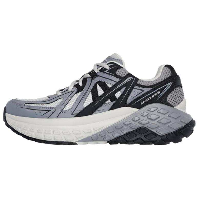 Skechers Wear resistant And Lightweight Low top Casual Running Shoes Men's Gray