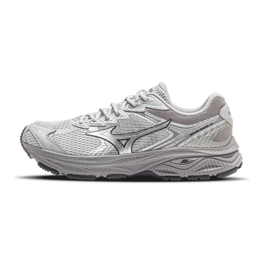 Mizuno RACER V2 Cushioning, Slip Resistant, Breathable, Lightweight Low Top Running Shoes Unisex Hong Kong Mist Gray