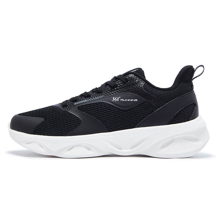 361° Abrasion Resistant Breathable Slip Resistant Low top Casual Running Shoes Women's Black White
