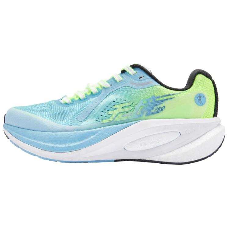 QIAODAN Mugen PRO Running Shoes Men's Low Top Rain Wave Blue/Flying Shadow Green