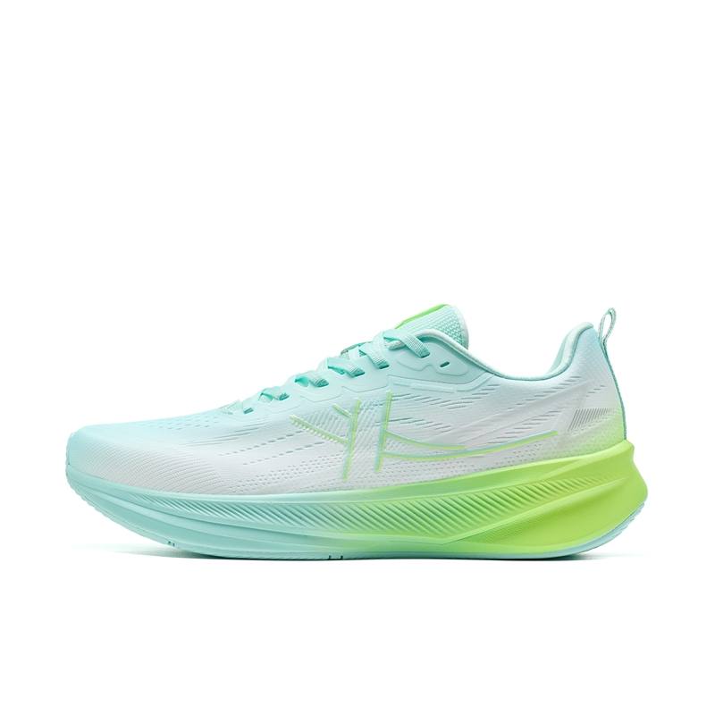 XTEP 6.0 Speed Cushioning Breathable Lightweight Low top Sprint Running Shoes Men's White Green