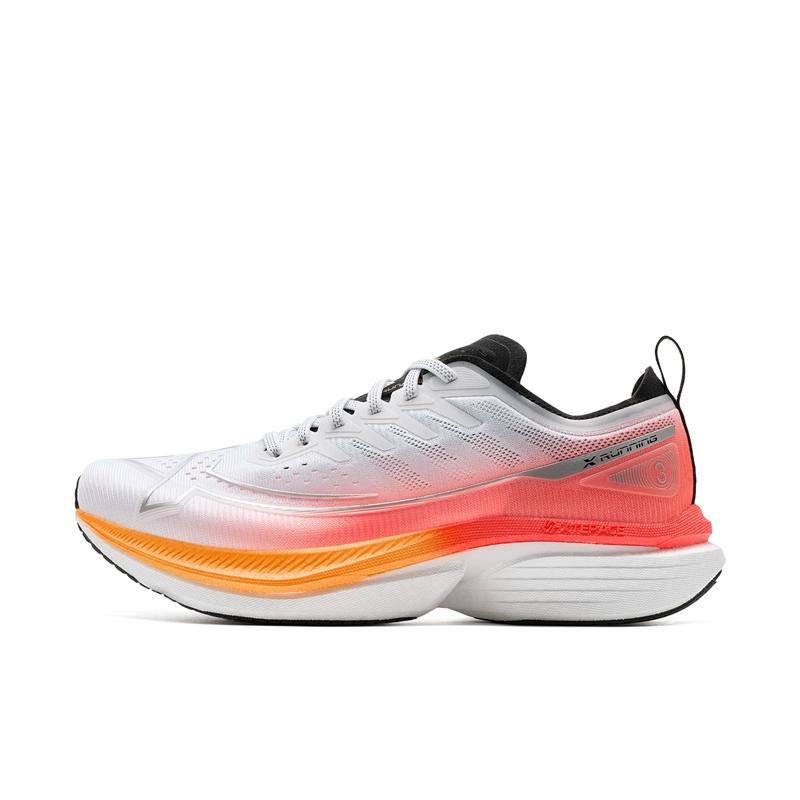 XTEP Integrated Molding 3 Fabric Low top Training Long Distance Running Sprint Running Shoes Men's White Red Black