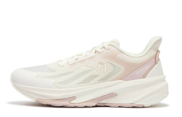 361° Cushioning Slip Resistant Abrasion Resistant Low top Casual Running Shoes Women's White Pink