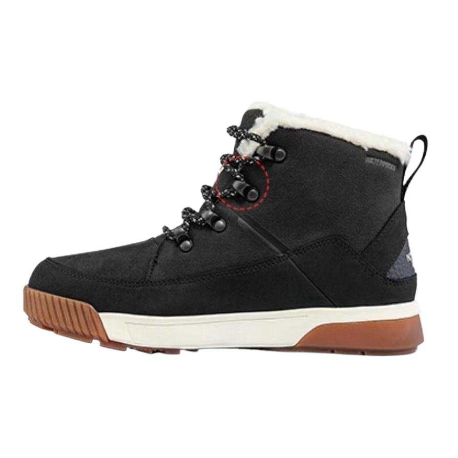 THE NORTH FACE Cow Leather Waterproof Comfortable Crew Outdoor Boots Medium Heel 3 5cm Women's Black