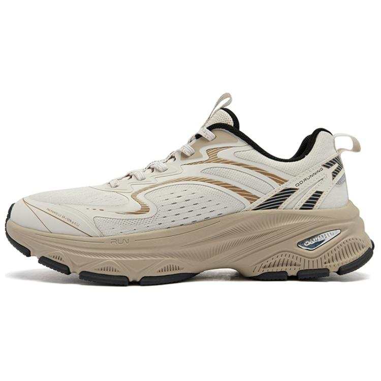 QIAODAN Slip Resistant Abrasion Resistant Low top Casual Running Shoes Women's Beige Brown