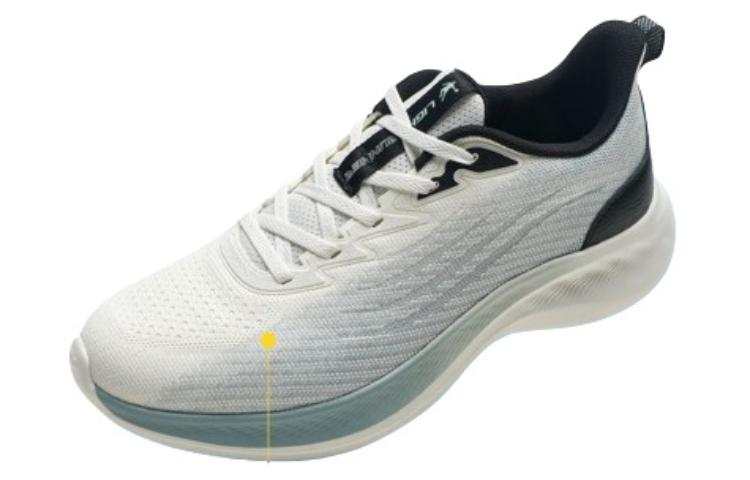 QIAODAN Cushioning Slip Resistant Low top Running Shoes Men's White Green