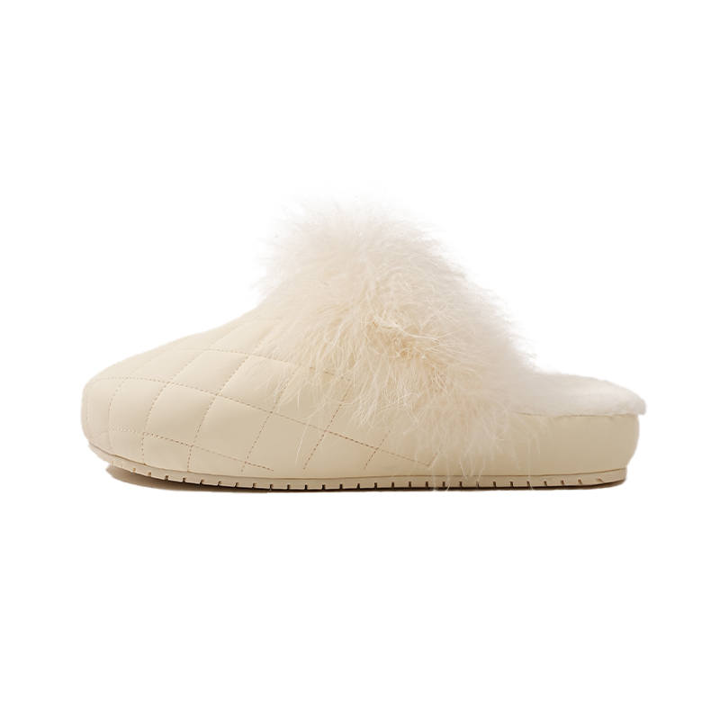 Barphil Versatile Fleece Lined Comfortable Abrasion Resistant Slip Resistant Closed Toe Slippers Women's