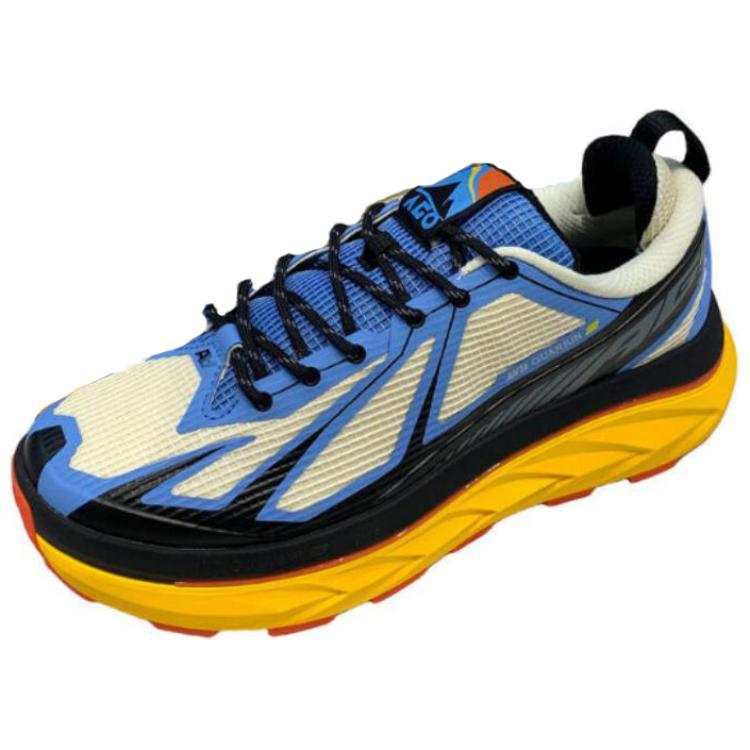 Anta Comfortable And Trendy Cushioning, Wear Resistant Low top Running Shoes Men's Blue Black Yellow