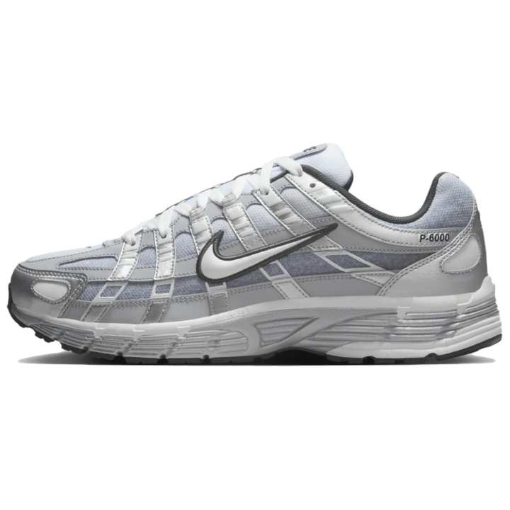 Nike Nike P 6000 Textile, Leather Low top Casual Running Shoes Men's Silver Gray