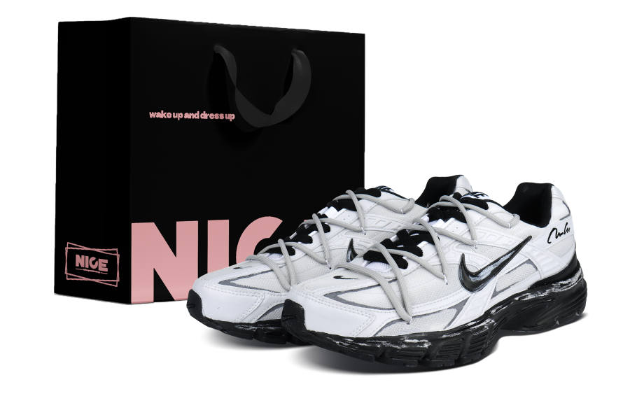 Nike Nike Initiator Cushioning, Wear Resistant Low top Casual City Commuting Running Shoes Unisex Black White Gray