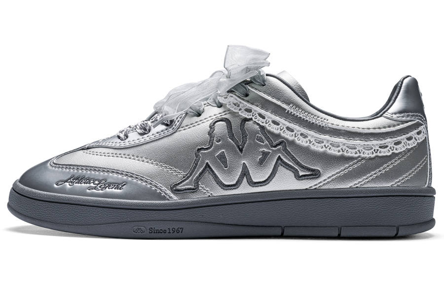 Kappa Tifo Back to Back Slip Resistant Abrasion Resistant Low top Skateboard Shoes Women's Silver
