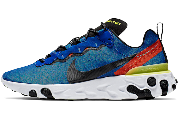 Nike Nike React Element 55 Game Royal Dynamic Yellow Habanero Red