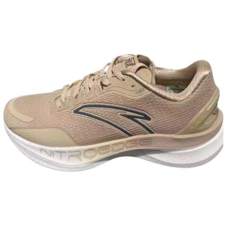 Anta Comfortable Slip Resistant Abrasion Resistant Low top Running Shoes Men's Gray Brown