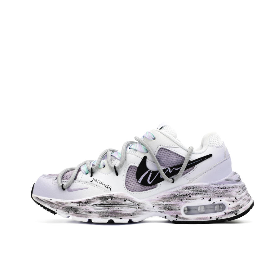 Nike Nike Air Max Fusion Cushioning Slip Resistant Abrasion Resistant Low top Running Shoes Women's Purple Gray White