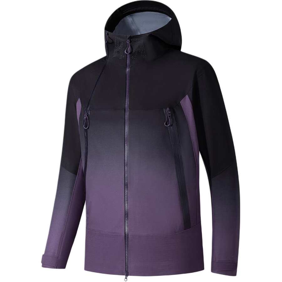 ANTA Trench Coats Men's Colored Glaze Purple Hooded Non Detachable Moderate