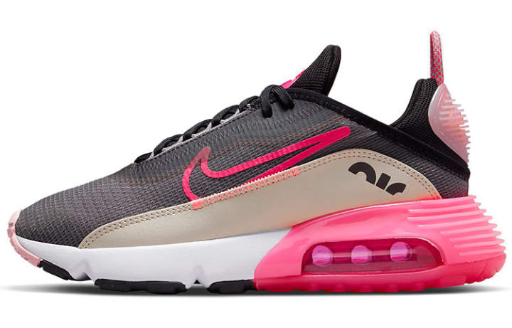 Nike Nike Air Max 2090 Textile, Synthetic Leather Low top Running Shoes Women's Black Pink