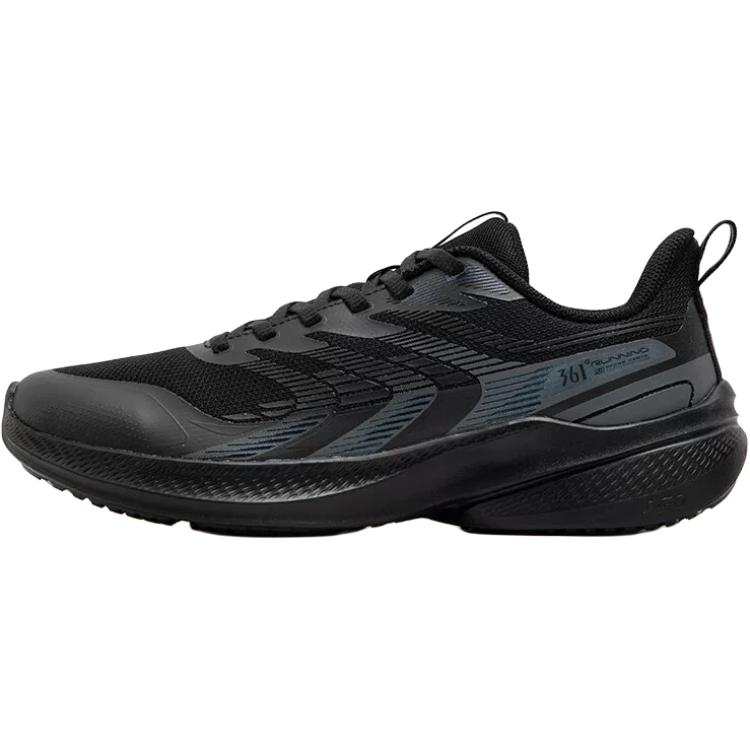 361° Cushioning, Wear Resistant Low top Casual Running Shoes Men's Black Gray