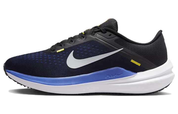 Nike Nike Air Winflo 10 Cushioning Slip Resistant Abrasion Resistant Low top Casual Training Running Shoes Men's Black Blue