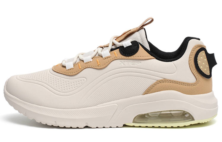 XTEP Textile, Synthetic Leather Cushioning Slip Resistant Abrasion Resistant Coverage Low top Running Shoes Men's